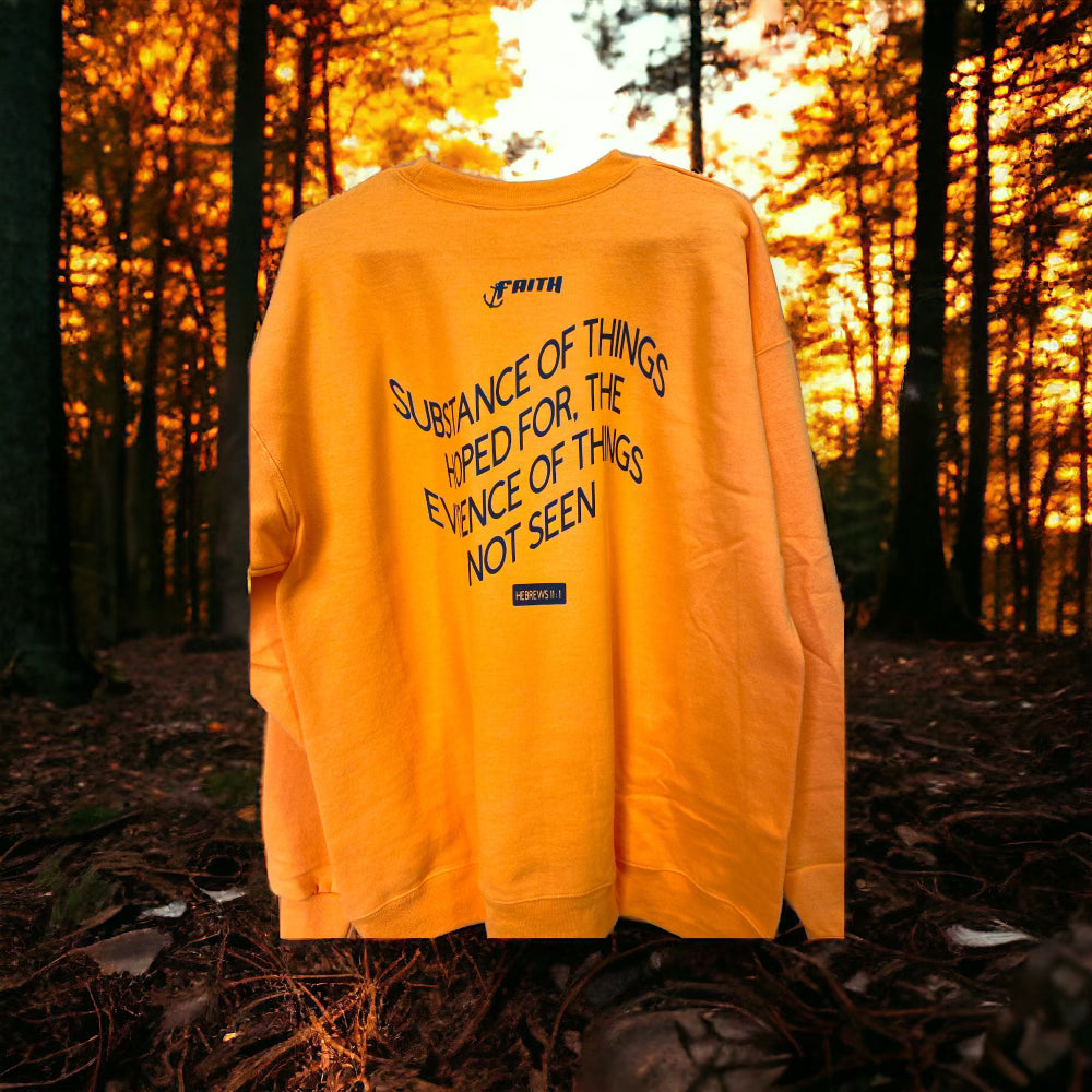 Product of faith long sleeve sweatshirt